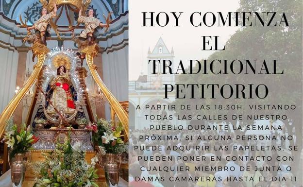 Ya ha comenzado el 'petitorio' de la Virgen con la venta de las papeletas de 'la becerra'