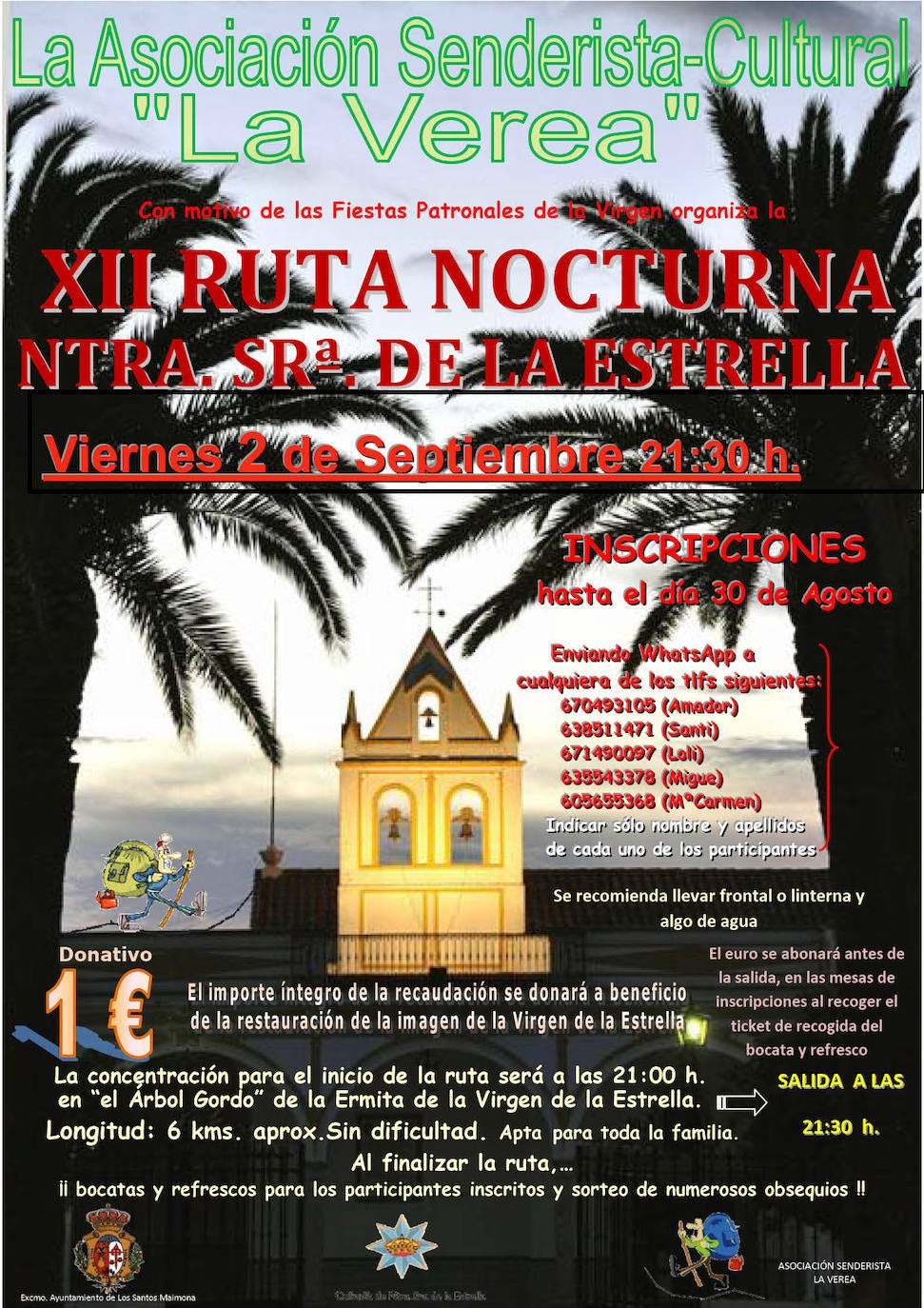 La XII Ruta Nocturna Nuestra Señora de la Estrella será el 2 de septiembre