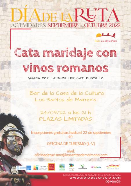 Una cata maridaje de vinos romanos conmemorará el día de la Ruta Vía de la Plata