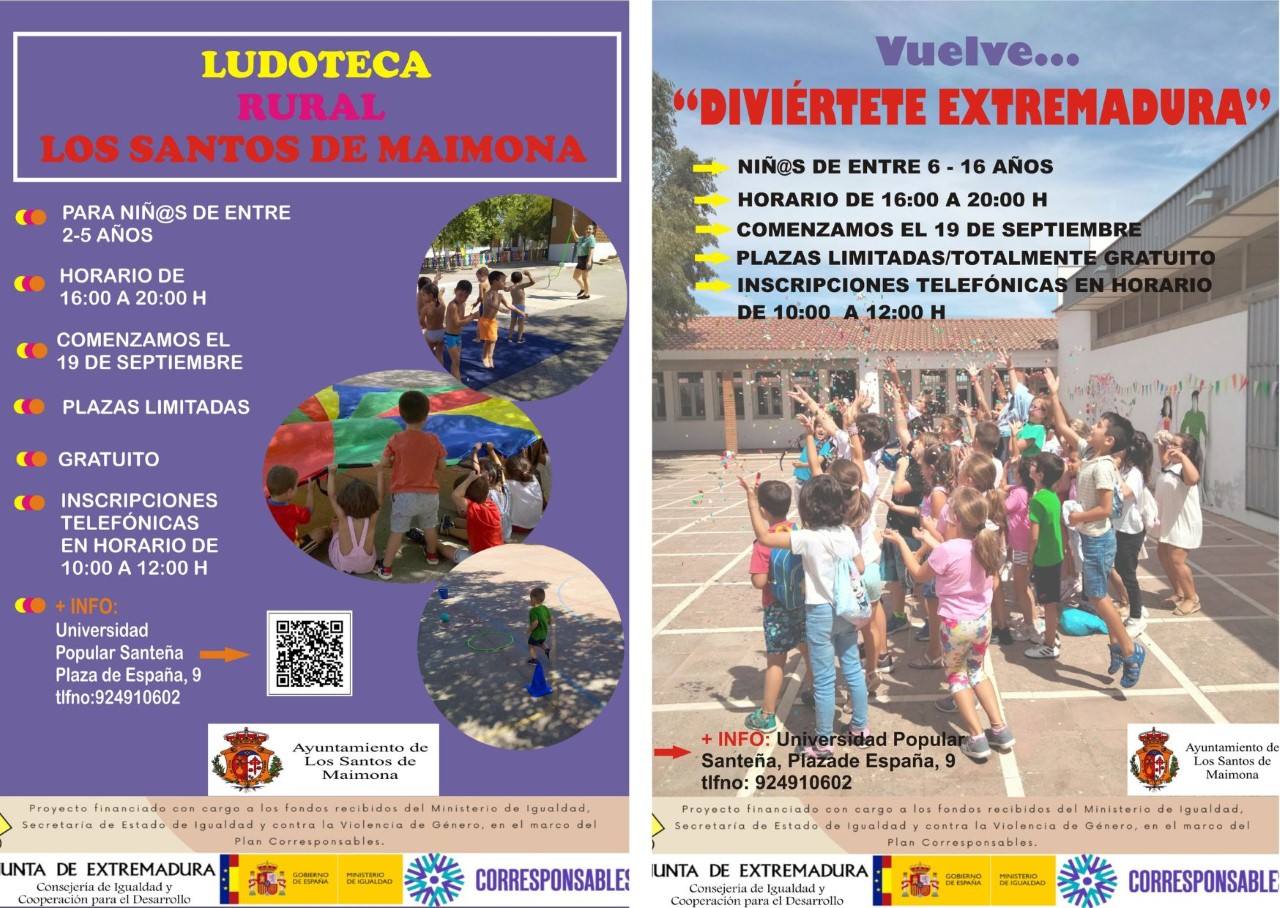 Vuelven las actividades en los programas 'Ludoteca' y Diviértete' de la Junta de Extremadura