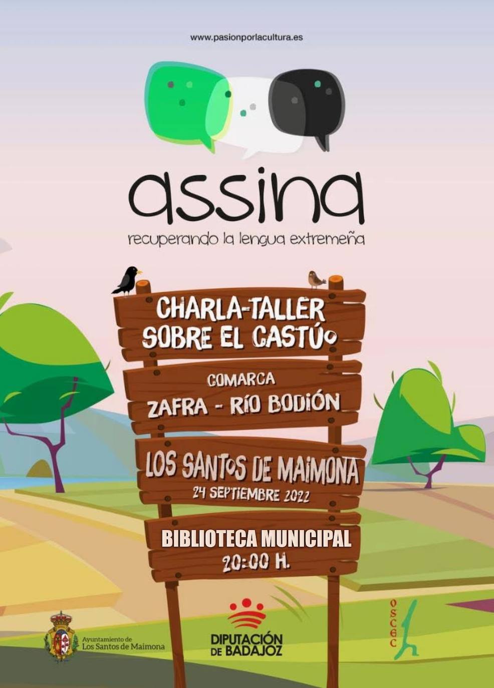 El programa 'Assina: Recuperando la lengua extremeña' celebrará una charla-taller en Los Santos de Maimona