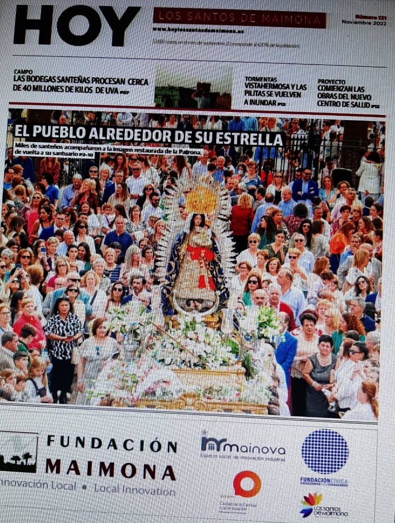 Este jueves se reparte una edición de 'Hoy Los Santos' papel con diez páginas dedicadas a la Virgen