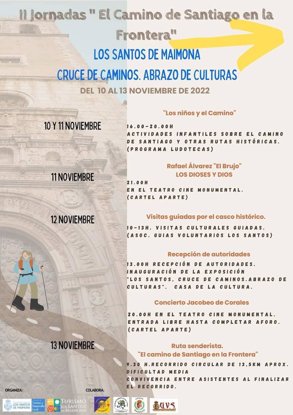 Las II Jornadas 'El Camino de Santiago de la Frontera' darán comienzo este jueves
