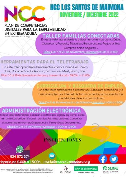 El NCC imparte nuevos talleres para enseñar a utilizar las herramientas y plataformas digitales