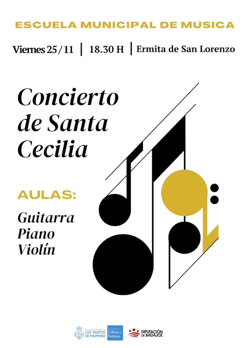 La Escuela Municipal de Música celebrará el día de Santa Cecilia con un concierto en San Lorenzo
