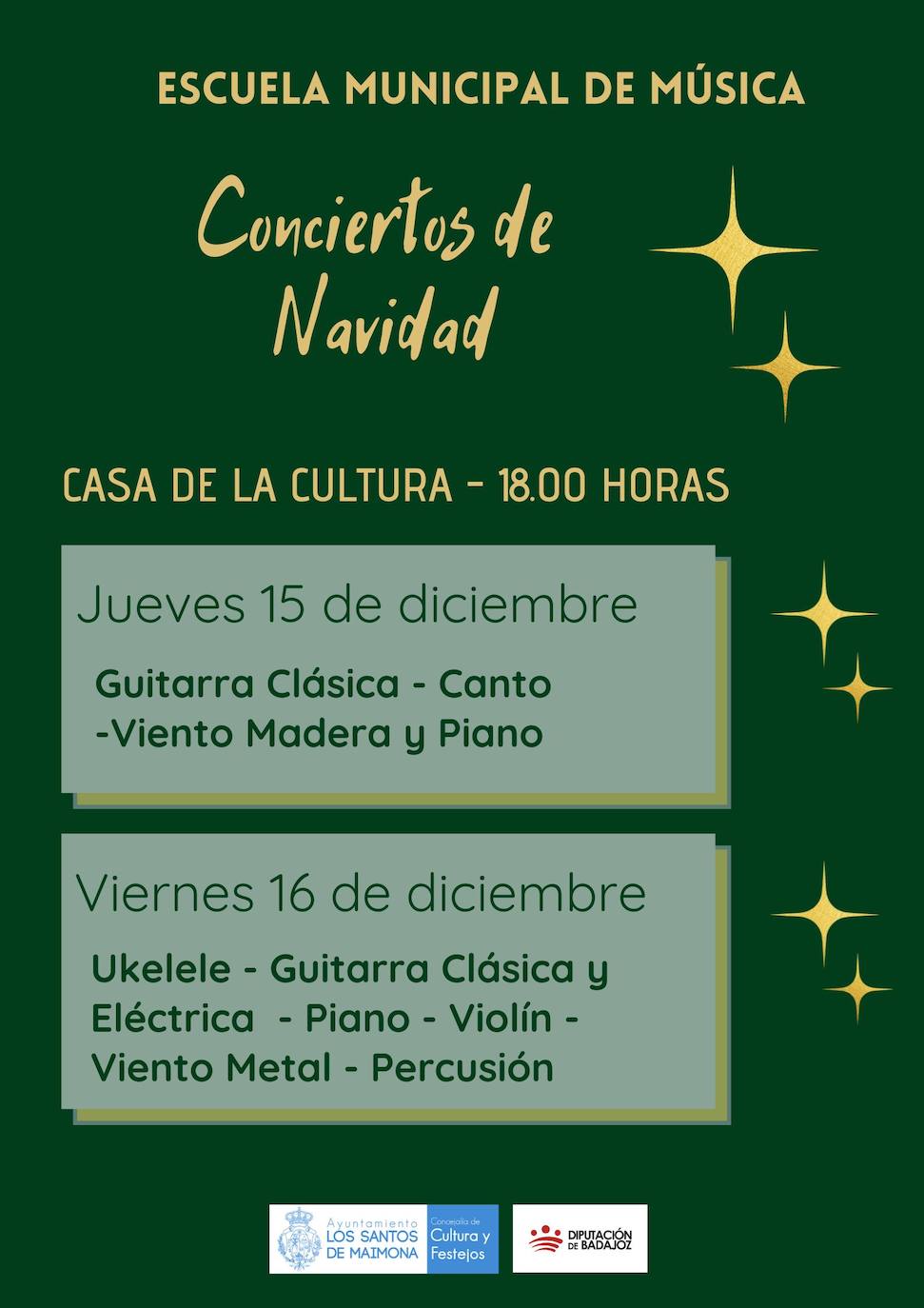 La Escuela Municipal de Música ofrecerá su concierto Navidad durante dos días