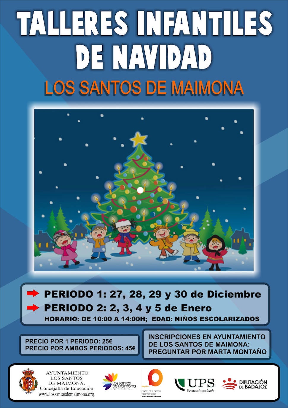 Abierto el plazo de inscripción para los Talleres Infantiles de Navidad de Universidad Popular Santeña