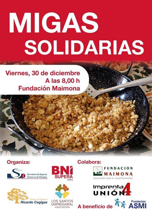 Migas solidarias este viernes en las instalaciones de Fundación Maimona