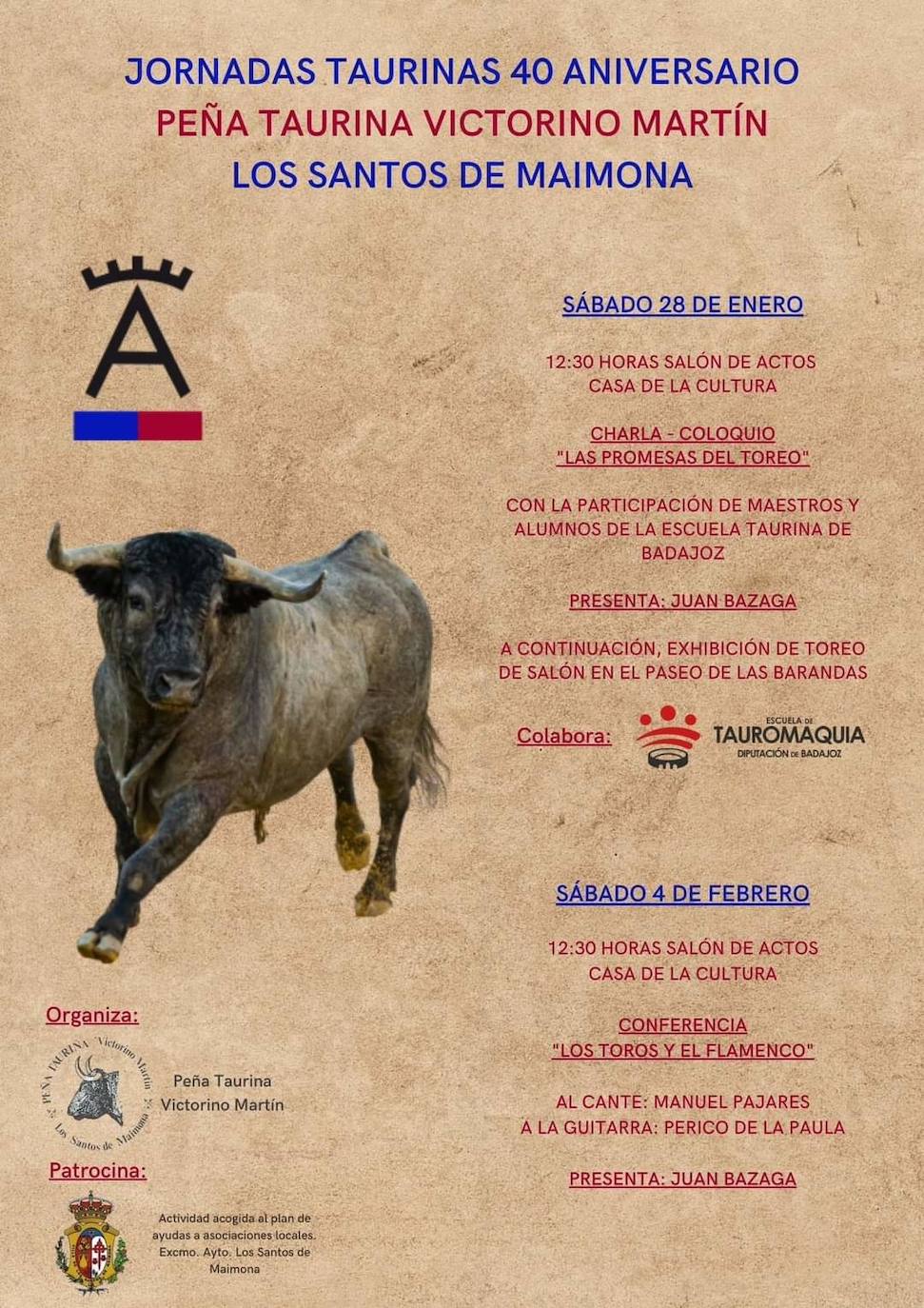 La Peña Taurina Victorino Martín organiza, por su 40 aniversario, unas jornadas taurinas