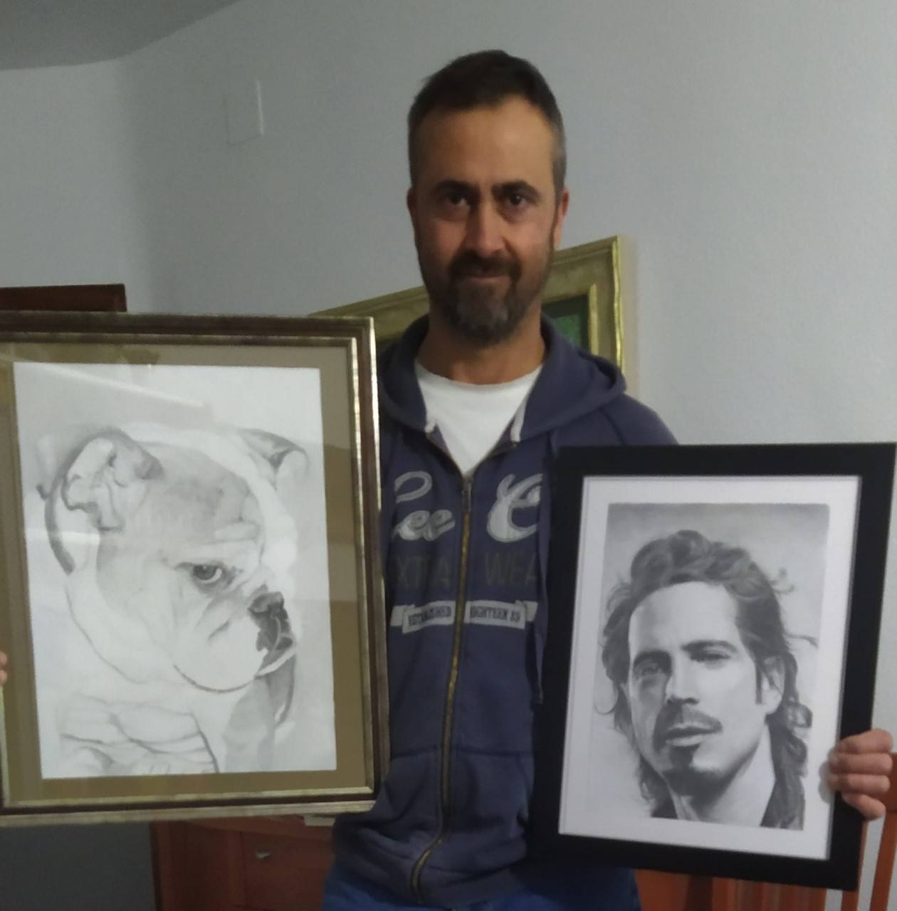 Angel Luis Serrano 'Caringa': «El confinamiento me llevó a dibujar retratos de famosos»