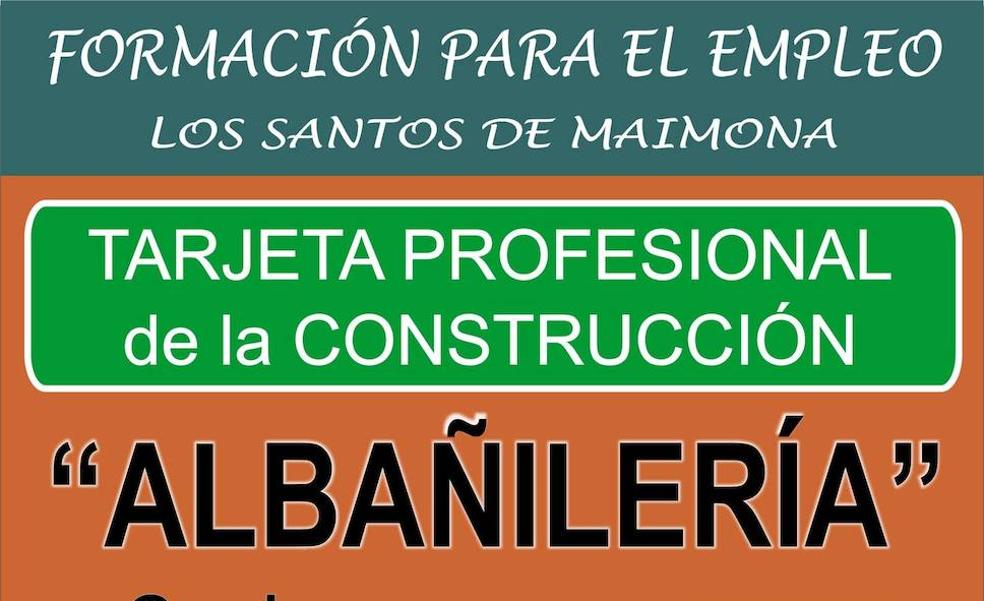 En la Universidad Popular Santeña se impartirá es el curso de Tarjeta Profesional de la Construcción. Especialidad: albañilería