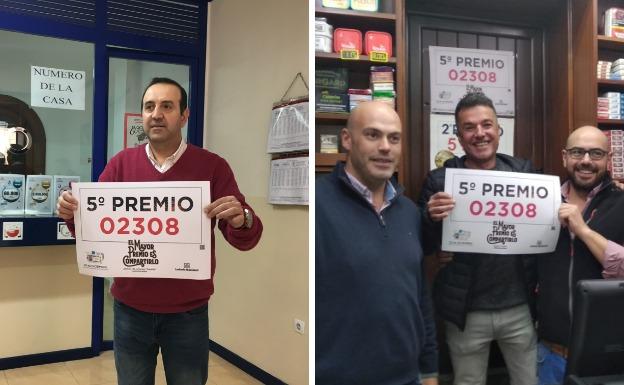 Un quinto, el 02308, deja 24.000 euros en Plasencia, Alburquerque y Almendralejo