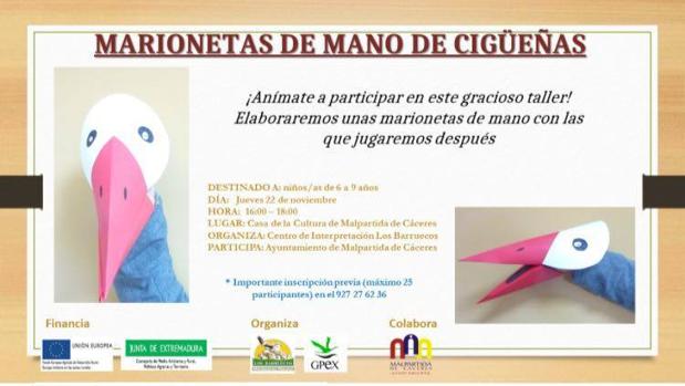 Taller de marionetas de mano en Malpartida de Cáceres