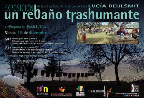 'Un rebaño Trashumante' llega al Centro de Vías Pecuarias de Malpartida de Cáceres