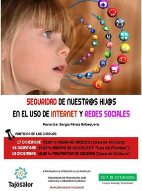 Charla 'Seguridad de nuestros hijos en el uso de internet y redes sociales' de la Mancomunidad Tajo Salor