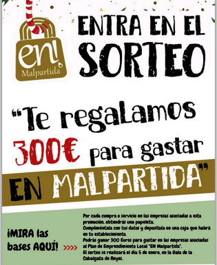 La campaña 'En Malpartida' sortea 300 euros para gastar en los establecimientos de la localidad