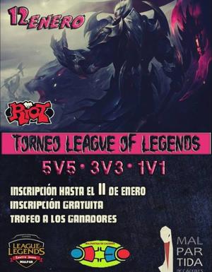 Torneo de League Of Legends el sábado 12 de enero