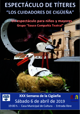 La Casa de Cultura acogerá mañana el espectáculo de títeres 'Los Cuidadores de Cigüeña'