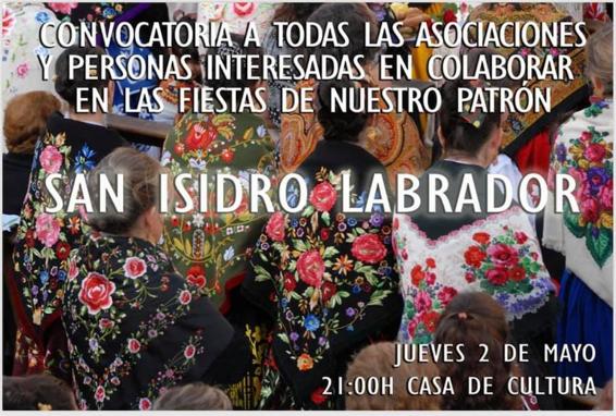 Mañana habrá una reunión para participar en las fiestas de San Isidro