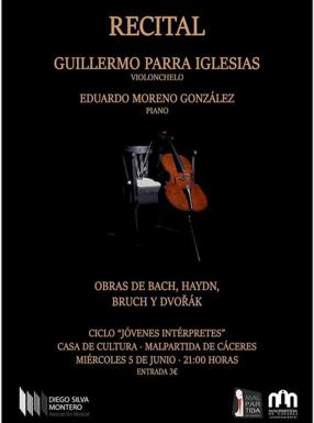 Recital de violonchelo y piano en la Casa de Cultura de Malpartida de Cáceres