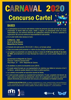 Últimos días para participar en el concurso del Cartel de Carnaval 2020 de Malpartida de Cáceres