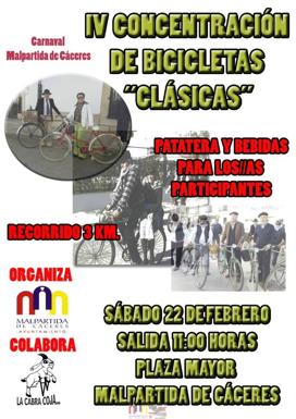 IV Concentración de Bicicletas Clásicas de Malpartida de Cáceres