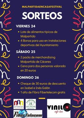 El festival 'Malpartida en Casa' trae varios sorteos