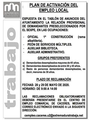 Último día de reclamaciones del Plan de Activación del Empleo Local