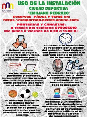 Manual de uso para las instalaciones de la ciudad deportiva 'Emiliano Pedrazo'