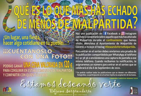 El Ayuntamiento de Malpartida de Cáceres organiza un concurso de fotografía