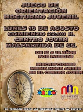 El Centro Joven organiza un juego de orientación nocturno juvenil
