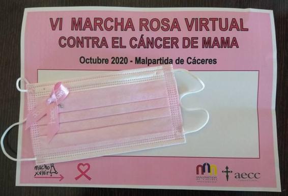Los dorsales para la Marcha Rosa Virtual pueden retirarse hasta el 19 de octubre