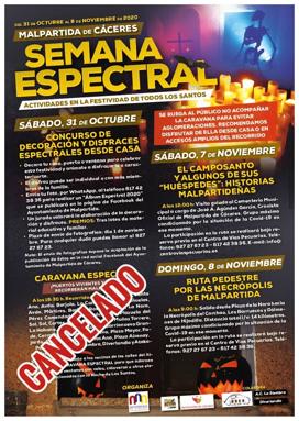 El Ayuntamiento de Malpartida de Cáceres suspende la Caravana Espectral