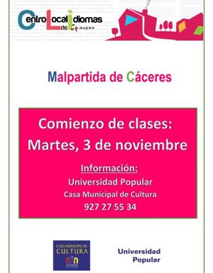 El martes comenzaron las clases del Centro Local de Idiomas y los cursos de la Casa Municipal de Cultura