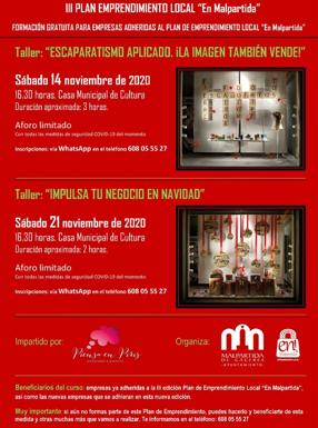 Comienzan las acciones del III Plan de Emprendimiento En Malpartida con 2 cursos de formación