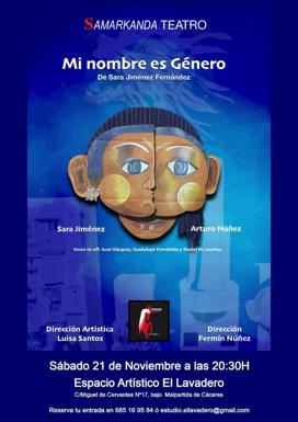 La obra teatral 'Mi nombre es género' llega el próximo 21 de noviembre a El Lavadero