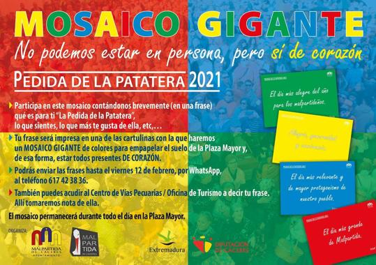 Las frases para el mosaico de La Pedida de La Patatera se podrán comunicar hasta el día 12 de febrero