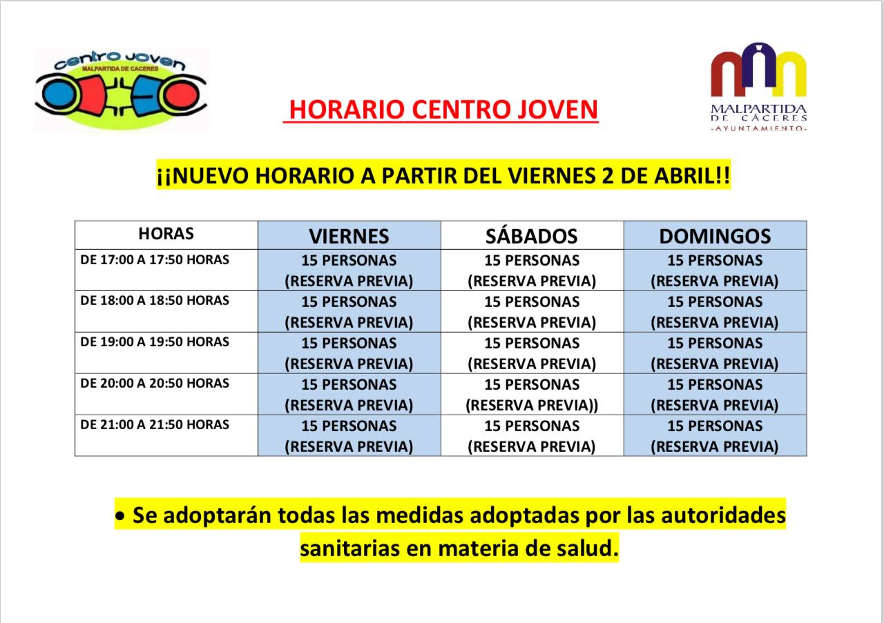Reabre el Centro Joven con nuevo horario