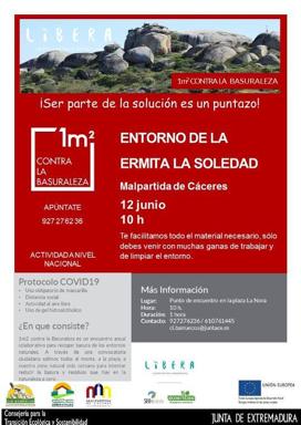 El Centro de Interpretación Los Barruecos organiza una actividad para limpiar el entorno de la ermita de la Soledad