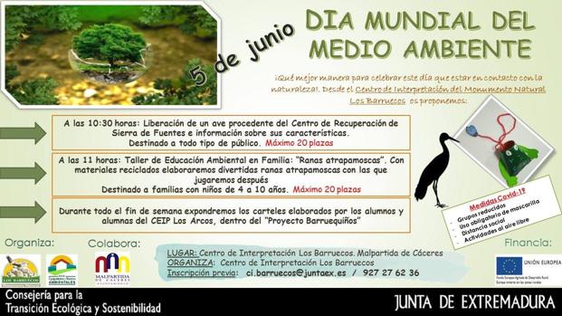 El Centro de Interpretación Los Barruecos organiza varias actividades en el Día Mundial del Medio Ambiente