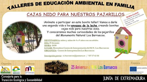 Últimas plazas para participar en el taller de creación de Cajas Nidos del Centro de Interpretación
