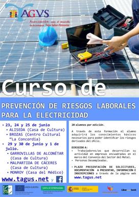 Tagus organiza un curso de prevención de riesgos laborales para la electricidad