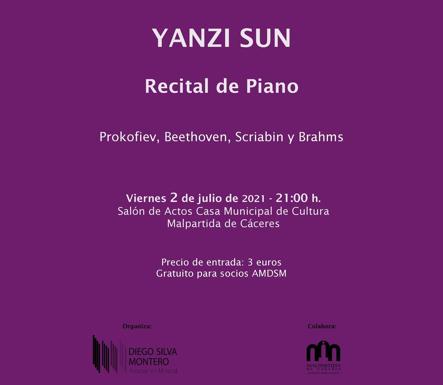 La Casa de Cultura acogerá el recital de piano Yanzi Sun