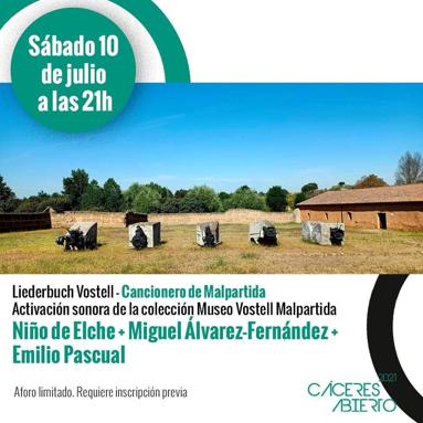 El Niño de Elche actuará el sábado en el Museo Vostell junto al compositor Miguel Álvarez Fernández y el sonidista y artista sonoro Emilio Pascual