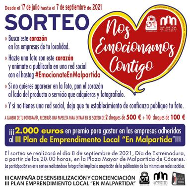 La campaña 'Nos emocionamos contigo' sortea 2 cheques de 500 euros y 10 cheques de 100 euros
