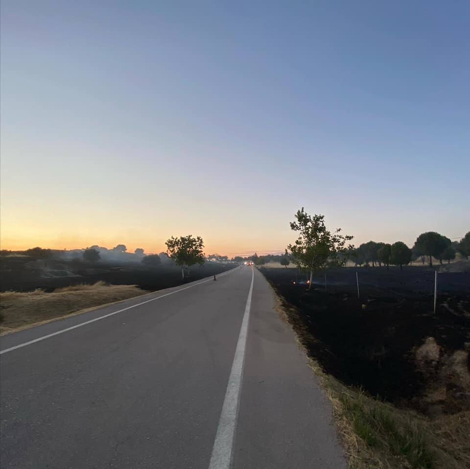 Un nuevo incendio afectó al término municipal de Malpartida de Cáceres el pasado sábado