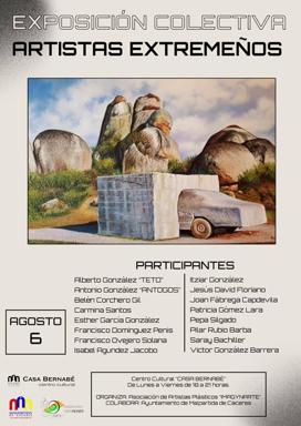 Varios artistas extremeños presentan una exposición colectiva en Casa Bernabé