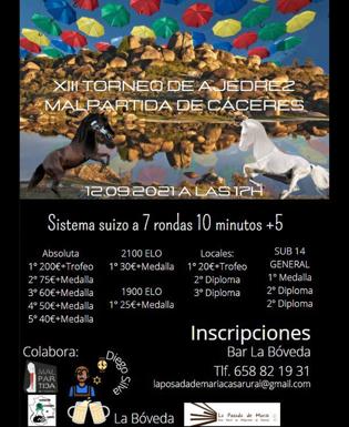 XIII Torneo de Ajedrez Malpartida de Cáceres