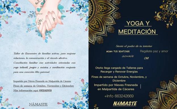 Nieves Fresneda imparte diferentes talleres de yoga