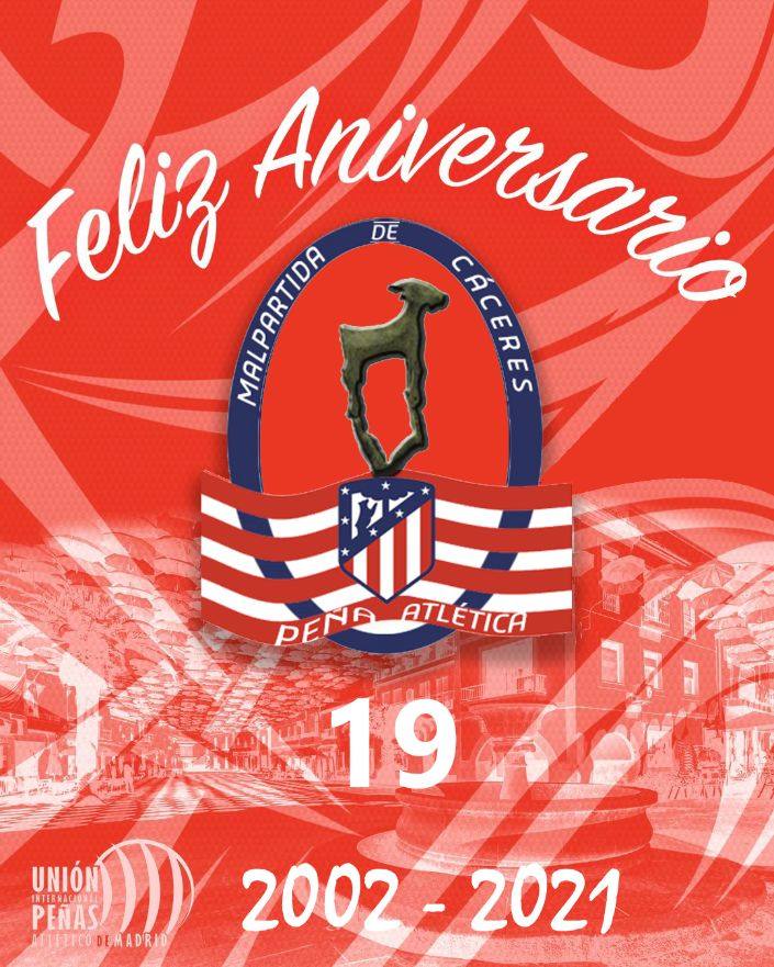 La peña oficial del Club Atlético de Madrid cumple 19 años